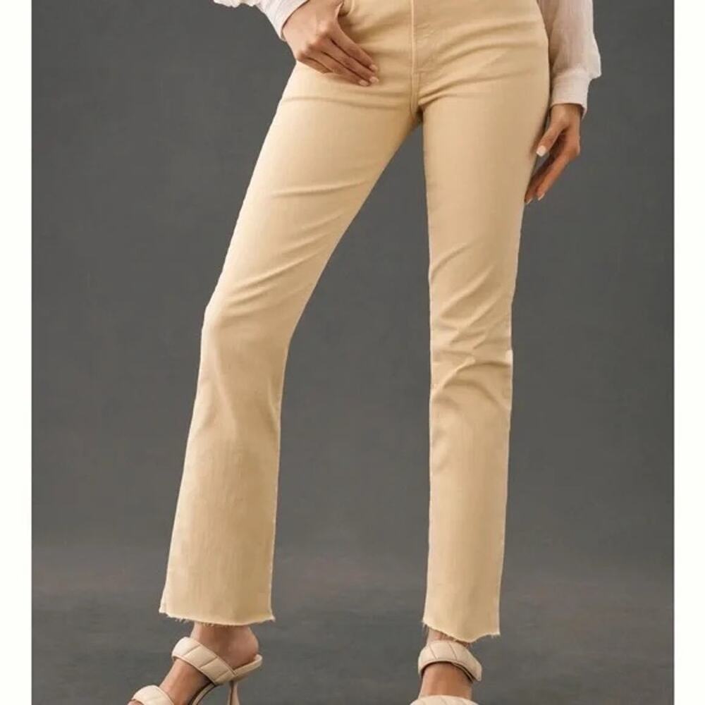 NEW Edwin Bree Yellow Daisyness High Rise Straight Leg Jeans Sz 24